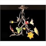 Elk Lighting Bela Iguazu Eight Light Pendant in Silver Leaf