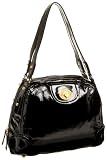 High Fashion Patent Dome Satchel with Lock