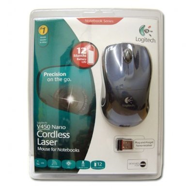Logitech V450 Nano Cordless Laser Mouse - Midnight Blue