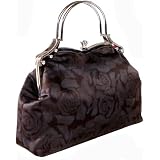 Folter Clothing Vintage Style Black Rose Evening Handbag Purse