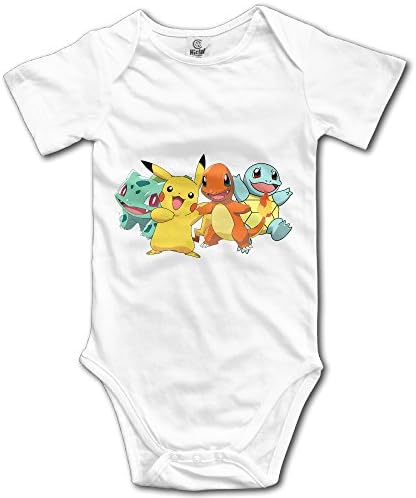 Pokemon Pikachu Charmander Squirtle Cute Baby Onesie Bodysuit