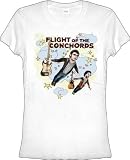 Flight of the Conchords Cut Stars White Ladies/Juniors T-shirt Tee