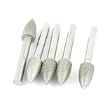 uxcell ダイヤモンド マウントポイント 6mmシャンク 10mm先端テーパ 回転工具 5個