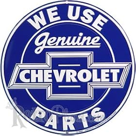 Chevy Parts Chevrolet Emblem Sign