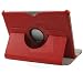 360° rotatif Housse/etui+support pliable simili cuir effect grené Rouge pour Samsung galaxy tab 2 10,1 P5100/P5110, qualité supérieure garantie