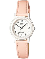 Casio Womens Light Pink Genuine Leather Analog Watch LQ139L-4B2