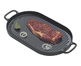 Chasseur Grill, oval, twin cast handle 41 x 20cm
