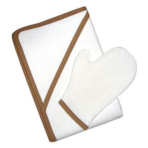 Tadpoles Organics Hooded Towel Set Cocoa