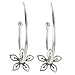 Delicate Silver & Crystal Hoop Earrings