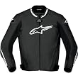 Alpinestars GP Pro Men's Leather Street Bike Racing Motorcycle Jacket - Black