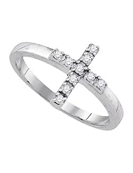 0.13CT-DIA CROSS RING