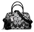 Coach Poppy Sateen Op Art Signature Pushlock Business Satchel - Coach 18356BW
