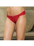 Leg Avenue Lace Front W/ Rhine Stone Hearts Thong