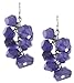 Sterling Silver Faceted Amethyst Cluster Drop title=