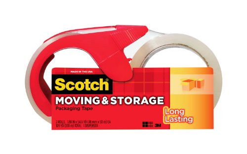 Scotch Packaging Tape, 1.88 x 54.6 Yards, Clear, 2 Pack (8045-2)