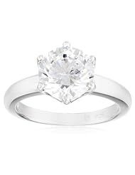 Sterling Silver Swarovski Zirconia 3cttw Round Solitaire Engagement Ring