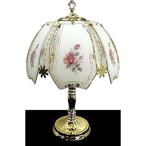 Teacup Roses Touch Lamp (ET-TR) Select Base Finish: Polished Brass by Custom Phones - Fun Home Products