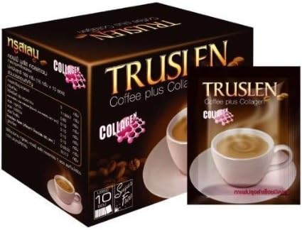 Truslen Coffee Plus Collagen Sugar Free Instant Coffee Diet Slimming 2 Box = 20 Sachets
