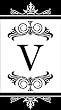 Monogram Regalia Guest Towel - V Monogram Regalia Guest Towel - V