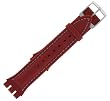 20mm Red Rubber David Hirsch Watch Band Fits Swatch