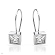 CHATEAU DARGENT Stylish Earrings With 2.60ctw Cubic zirconia Well Made in 925 Sterling silver Length 16mm