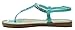 Walstar Women's Summer T-Strap Retro Jelly Rain Flat Sandals with Rhinestone