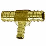 IMAGE OF Watts PEX LFP-542 Barb Tee 1/2-Inch x 1/2-Inch x 3/8-Inch Low-Lead, Brass