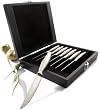 Pinzon 8-Piece Stainless Steel Steak Knife Set with Wooden Storage Box [Amazon Frustration-Free