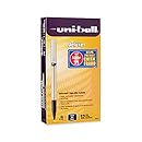 uni-ball Deluxe Fine Point Roller Ball Pens, 12 Black Ink Pens (60052)
