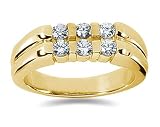 0.60 ctw Men's Diamond Ring in 18K Yellow Gold