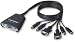 Belkin 2-Port PS 2 KVM Switch mit integriertem Kabelsatz