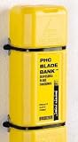 Blade Bank with wall mount box cutter debris holder