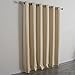 Best Home Fashion Wide Width Thermal Insulated Blackout Curtain - Antique Bronze Grommet Top - Beige - 80