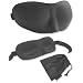 Sweet Dreams Contoured Sleep Mask with Earplugs and Travel Pouch - Black