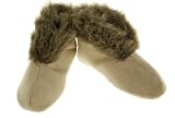 Charter Club Women's Casual Pull-on Velour Faux Fur Trim Boot Bootie House Shoes Slippers