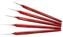 Brush set 333 5 red sable size 10/0, 5/0, 3/0, 2/0,0