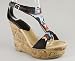 Beaded T-Strap Wedge 7.5 BROWN