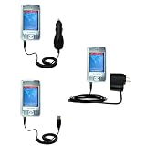 Deluxe Kit for the Vodaphone VPA Compact II includes a USB cable with Car and Wall Charger - Gomadic Brand w/ TipExchange Technology