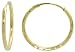 10k Yellow Gold Thin Diamond Cut Hoop Earrings, 5/8 (16mm) diameter