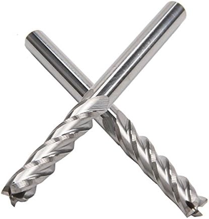 PVC Carbide CNC 4 Flute Spiral Bit End Mill Cutter 3.175x 22mm Pack of 5