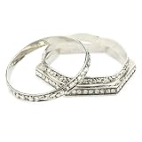 Belle Noel Palladium Three Stack Bangle Bracel