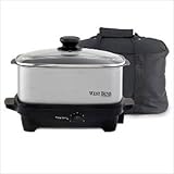 West Bend 84915 5-Quart Oblong-Shaped Slow Cooker with Tote