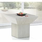 Fu-Nicha - Meuble Select - Table d'appoint Xeta - Effet Marbre - Ivoire