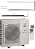 Mr. Slim Split-ductless: Mitsubishi M-Series 12 + 12 Heat Pump 22,000 BTU's 15 SEER