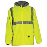 Waterproof Hi-Vis Yellow Hooded Jacket, Class 2