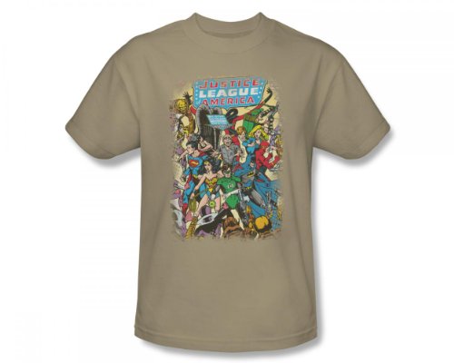  Justice League - Most Important Man Adult T-Shirt In Sand