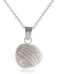 Sterling Silver "Love Knot" Pendant Necklace 18"