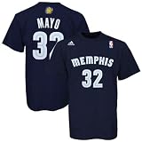 adidas Memphis Grizzlies #32 O.J. Mayo Navy Blue Net Player T-shirt