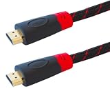Premium 24K Gold Plated braided HDMI Lead Cable for HD TV 5 m