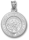 Kansas State Wildcats Solid Sterling Silver Seal Pendant